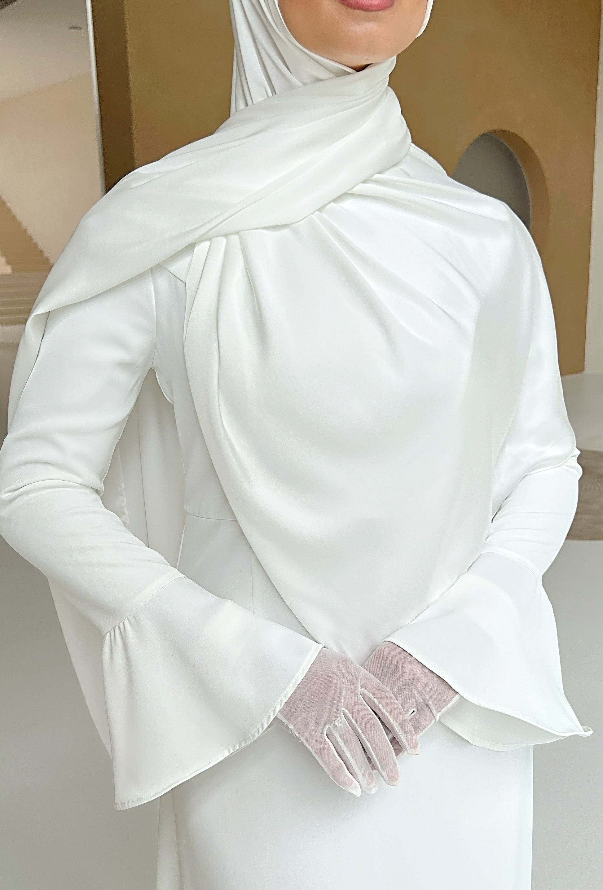 how to wear bridal hijab