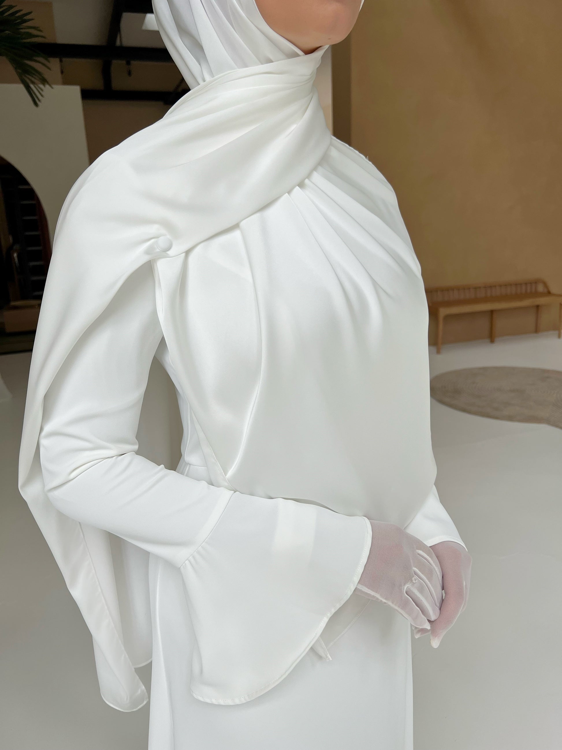 how to wear bridal hijab